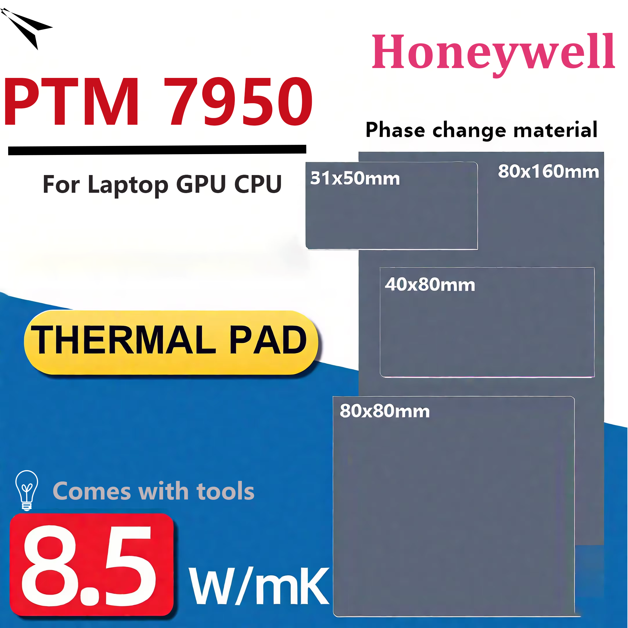 Laptop Cooling Pad - Honeywell PTM7950 Phase Change Pad 8.5W/mk