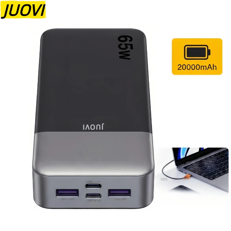 Laptop Accessories Design - JUOVI 20000mAh Power Bank 65W PD