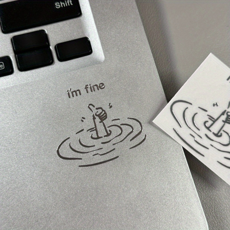 Laptop Accessories Design - 3Pcs, 3D Personality Stickers, Waterproof Glossy