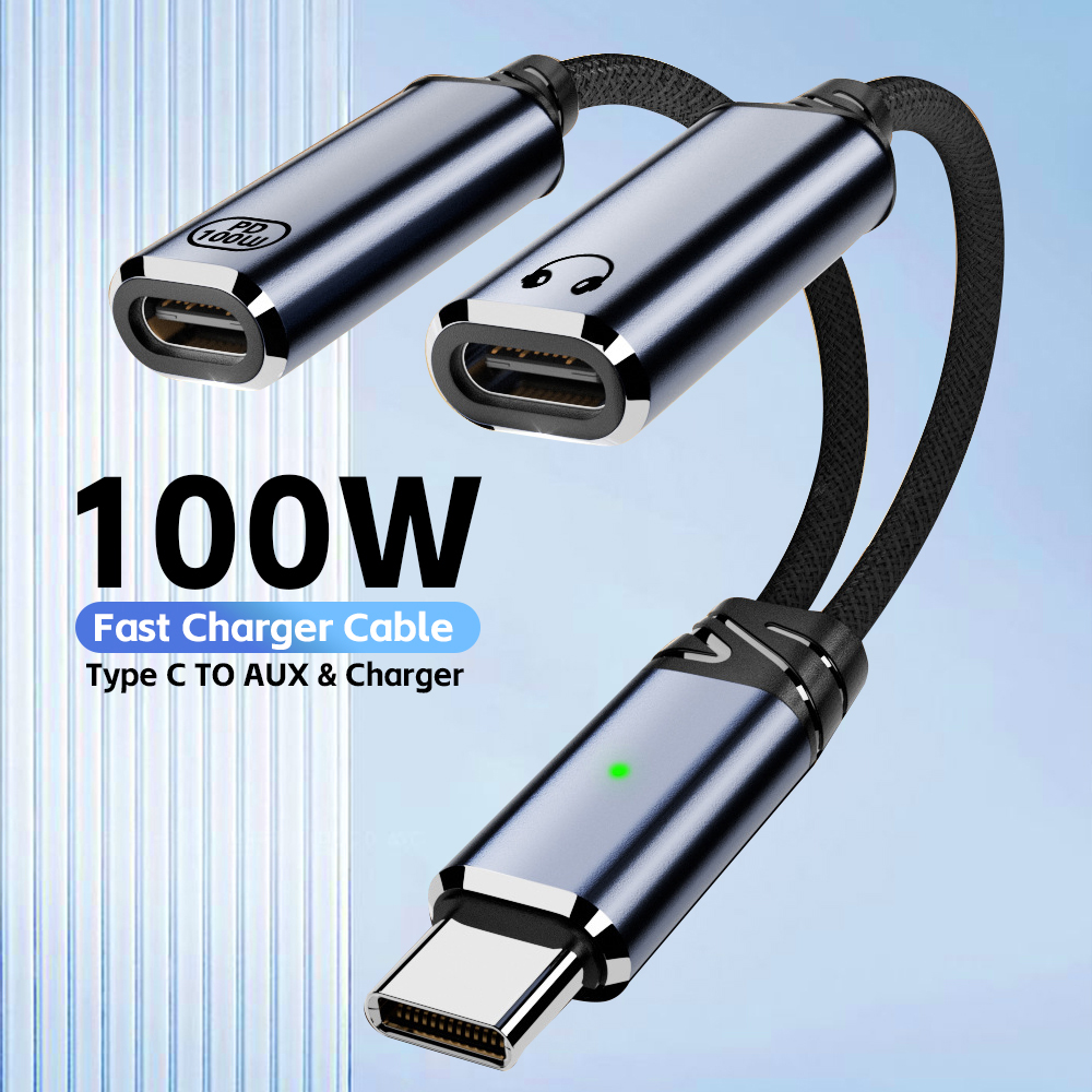 USB C Splitter 2 in 1 Headphon - Laptop Accessories Gadgets ulasan dan harga