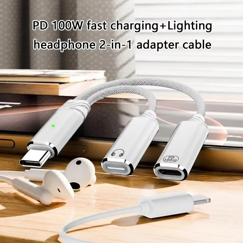 USB C Splitter 2 in 1 Headphon - Laptop Accessories Gadgets ulasan dan harga