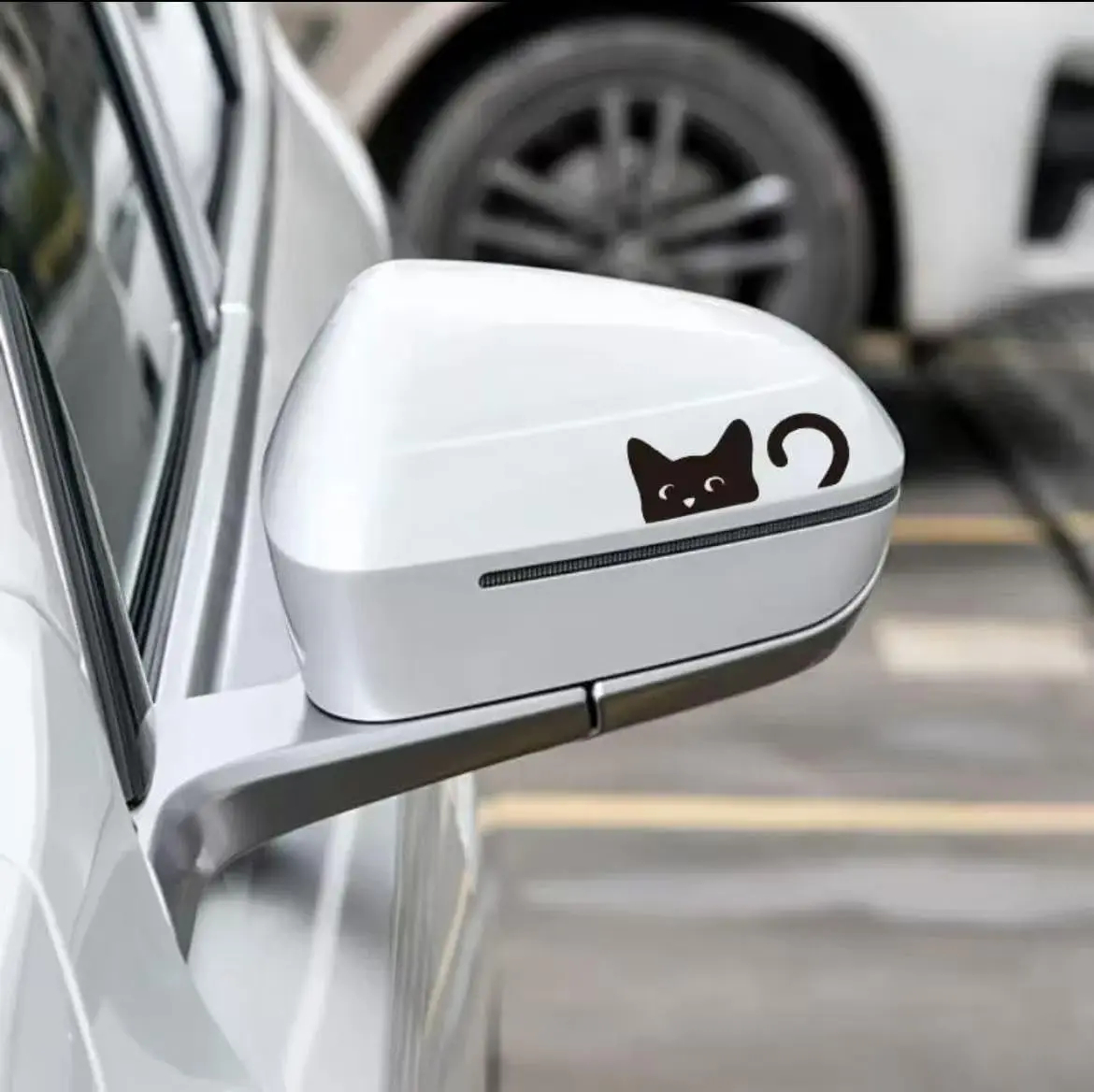 Cute Black Cat Peeker Vinyl De - Laptop Accessories Design ulasan dan harga