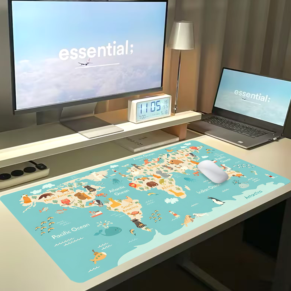World Map Gaming Mouse Pad Ani - Laptop Accessories Design ulasan dan harga