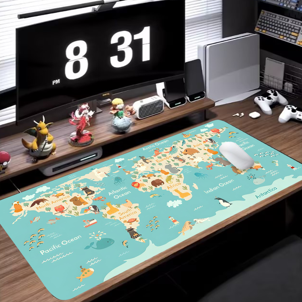 World Map Gaming Mouse Pad Ani - Laptop Accessories Design ulasan dan harga