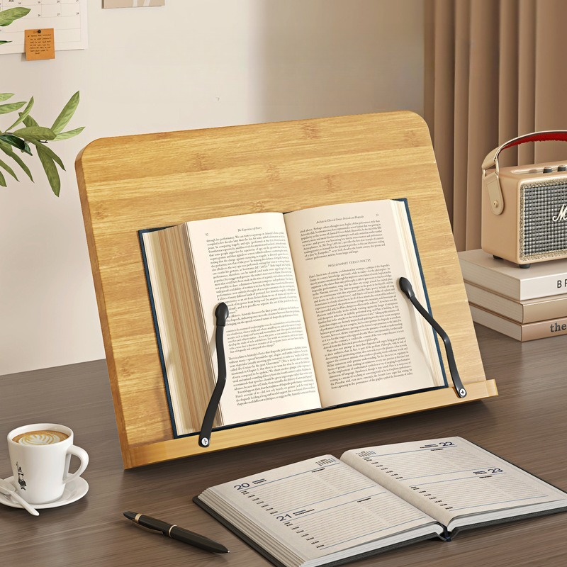 Wooden Reading Book Stand, Mul - Laptop Accessories For Office ulasan dan harga