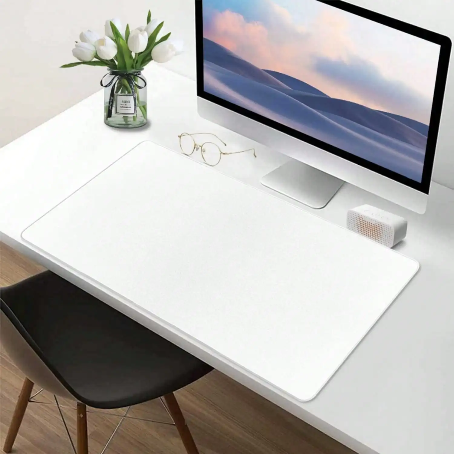 Large Cat And Flower Mouse Pad - Laptop Accessories Design ulasan dan harga