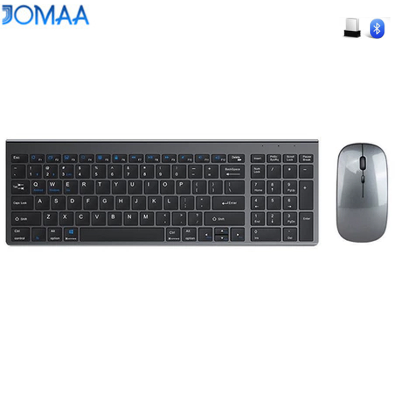 JOMAA Bluetooth&2.4G USB Keybo - Laptop Accessories Combo ulasan dan harga