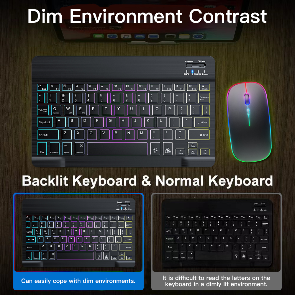Backlit Backlight Bluetooth Ke - Laptop Accessories Combo ulasan dan harga