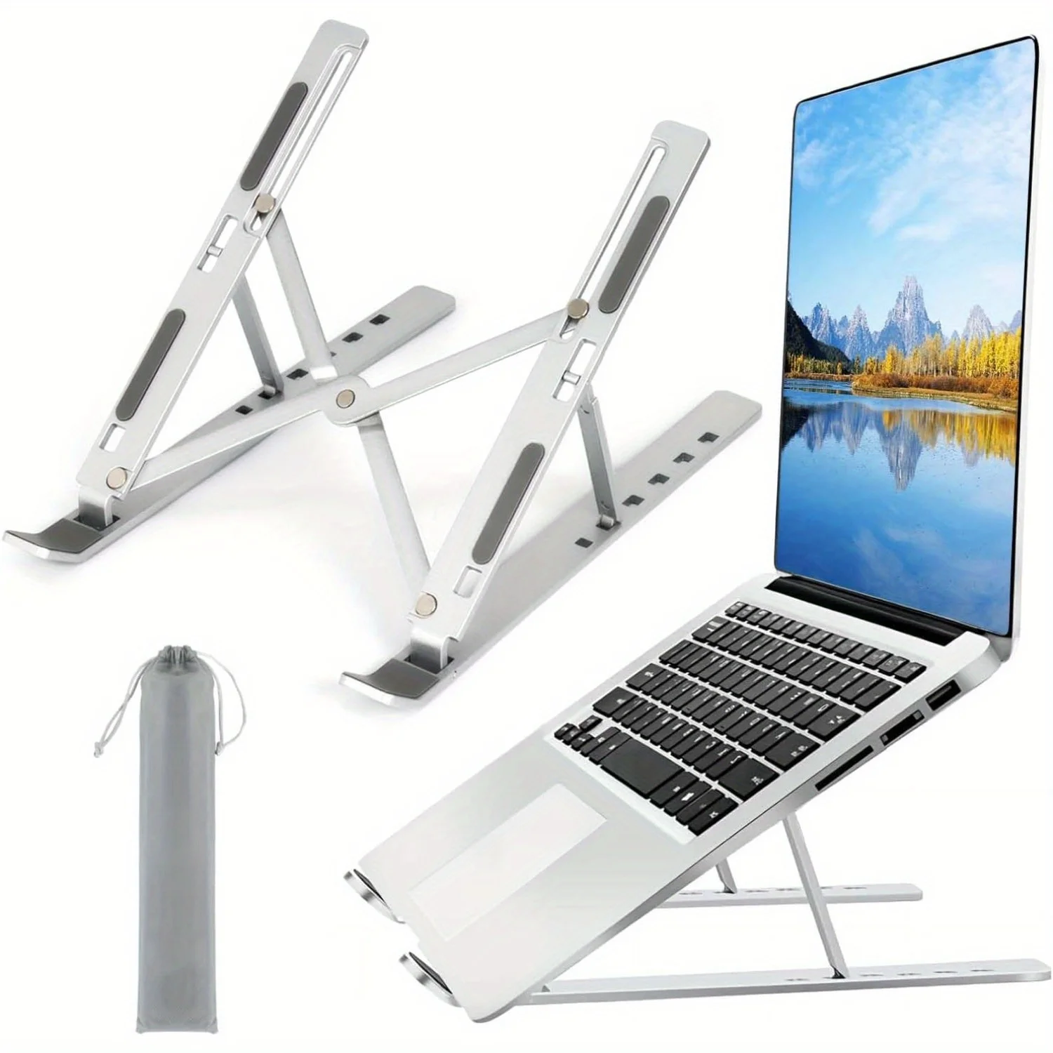 Adjustable Aluminum Laptop Sta - Laptop Accessories Gadgets ulasan dan harga