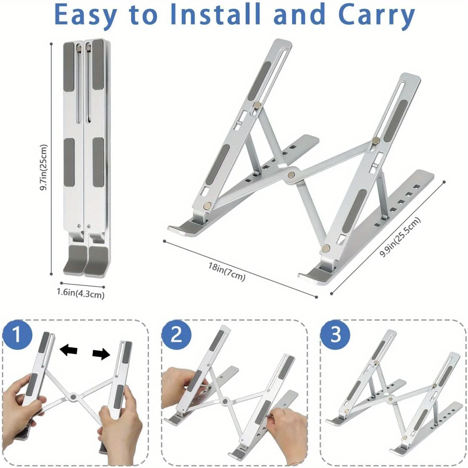 Adjustable Aluminum Laptop Sta - Laptop Accessories Gadgets ulasan dan harga