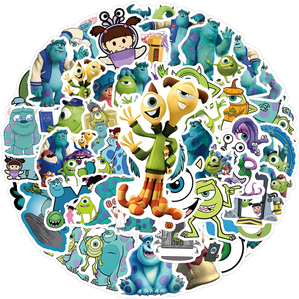 60pcs Disney Funny Anime Monst - Laptop Accessories Toys ulasan dan harga
