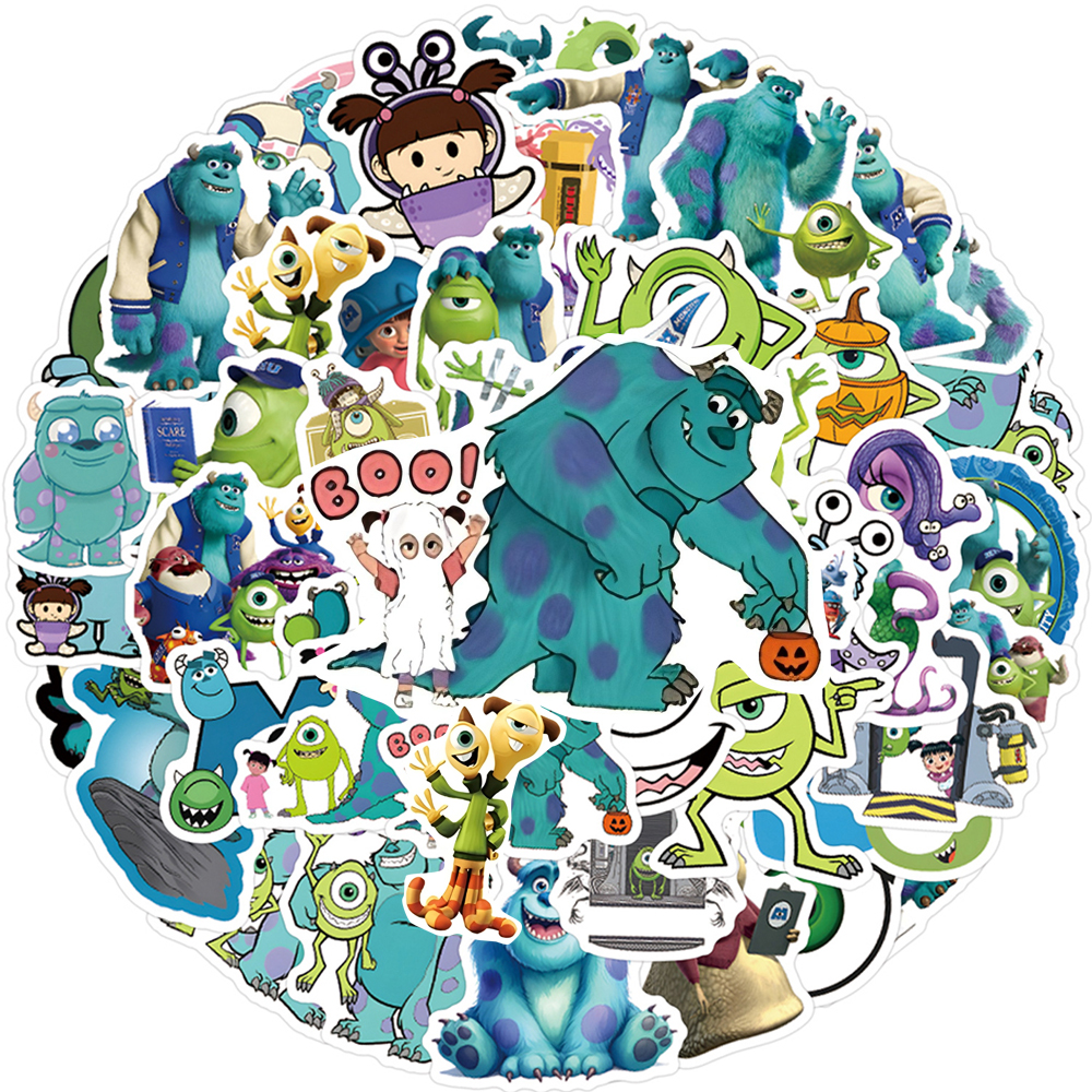 60pcs Disney Funny Anime Monst - Laptop Accessories Toys ulasan dan harga