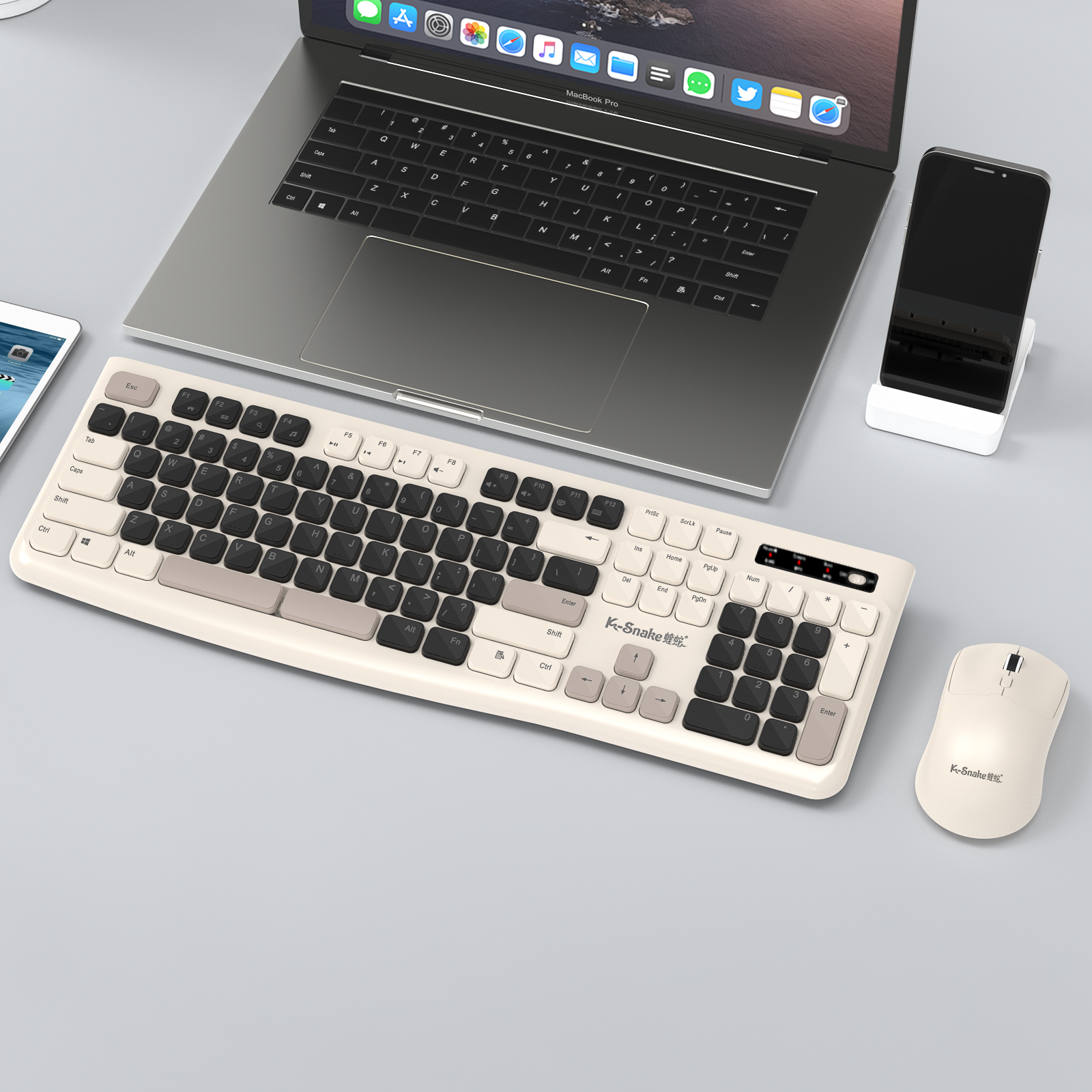 Ks Bluetooth Keyboard and Mous - Laptop Accessories Combo ulasan dan harga