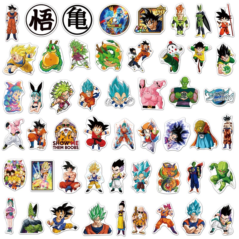50pcs New Anime Dragon Ball St - Laptop Accessories Toys ulasan dan harga