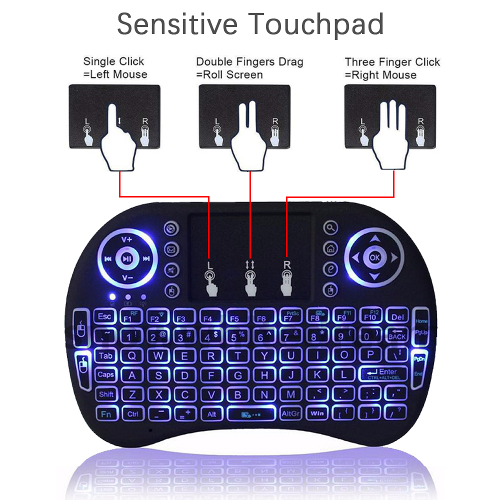2.4G Air Mouse with Touchpad K - Laptop Accessories Combo ulasan dan harga