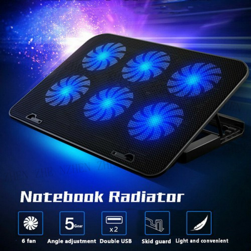 Y 6 Fans USB Cooler Cooling Pa - Laptop Cooling Pad ulasan dan harga