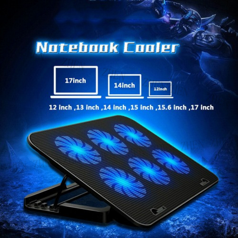 Y 6 Fans USB Cooler Cooling Pa - Laptop Cooling Pad ulasan dan harga