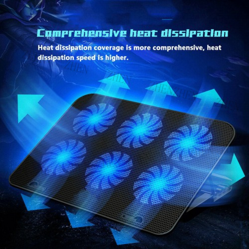 Y 6 Fans USB Cooler Cooling Pa - Laptop Cooling Pad ulasan dan harga