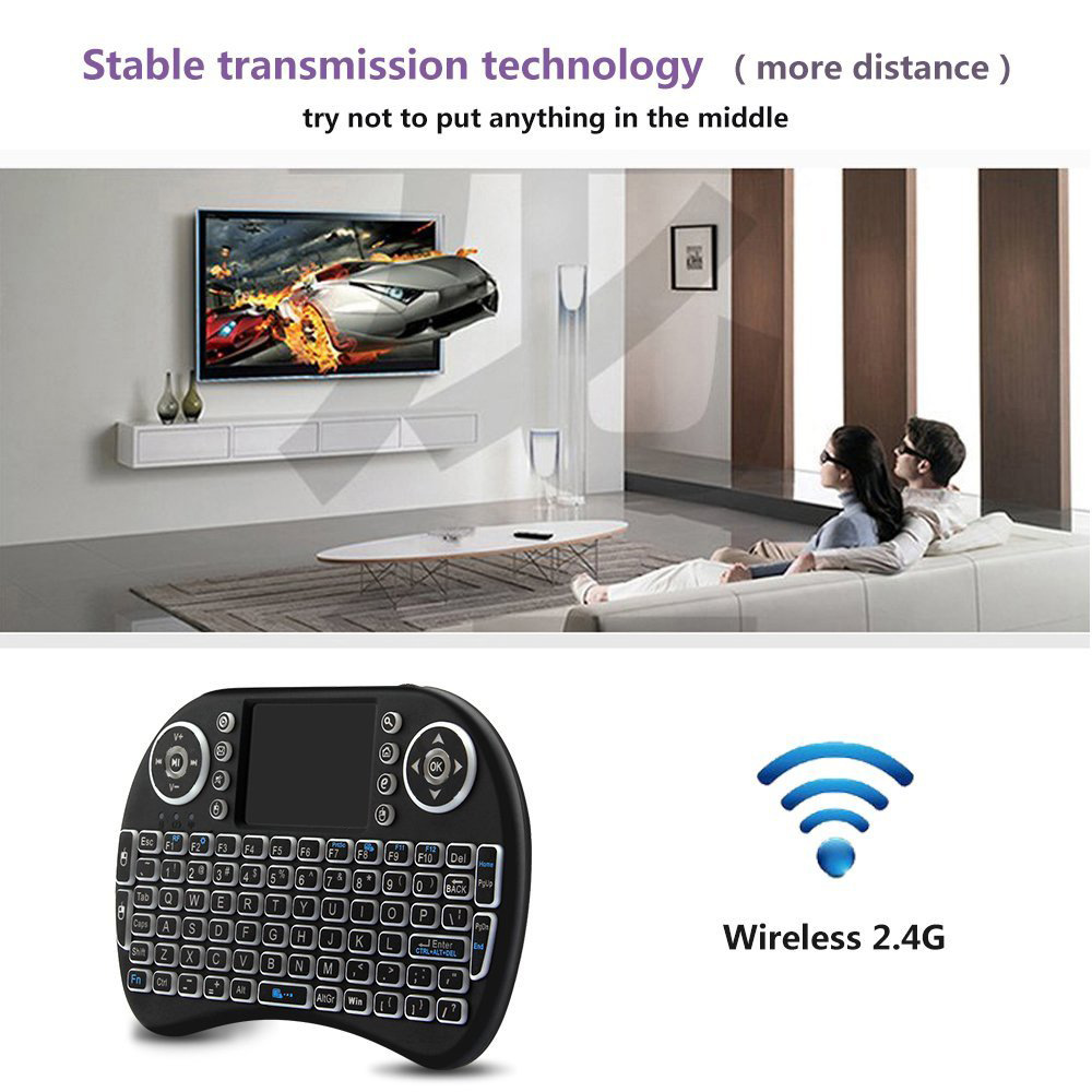 Backlit Mini Wireless Keyboard - Laptop Accessories Combo ulasan dan harga