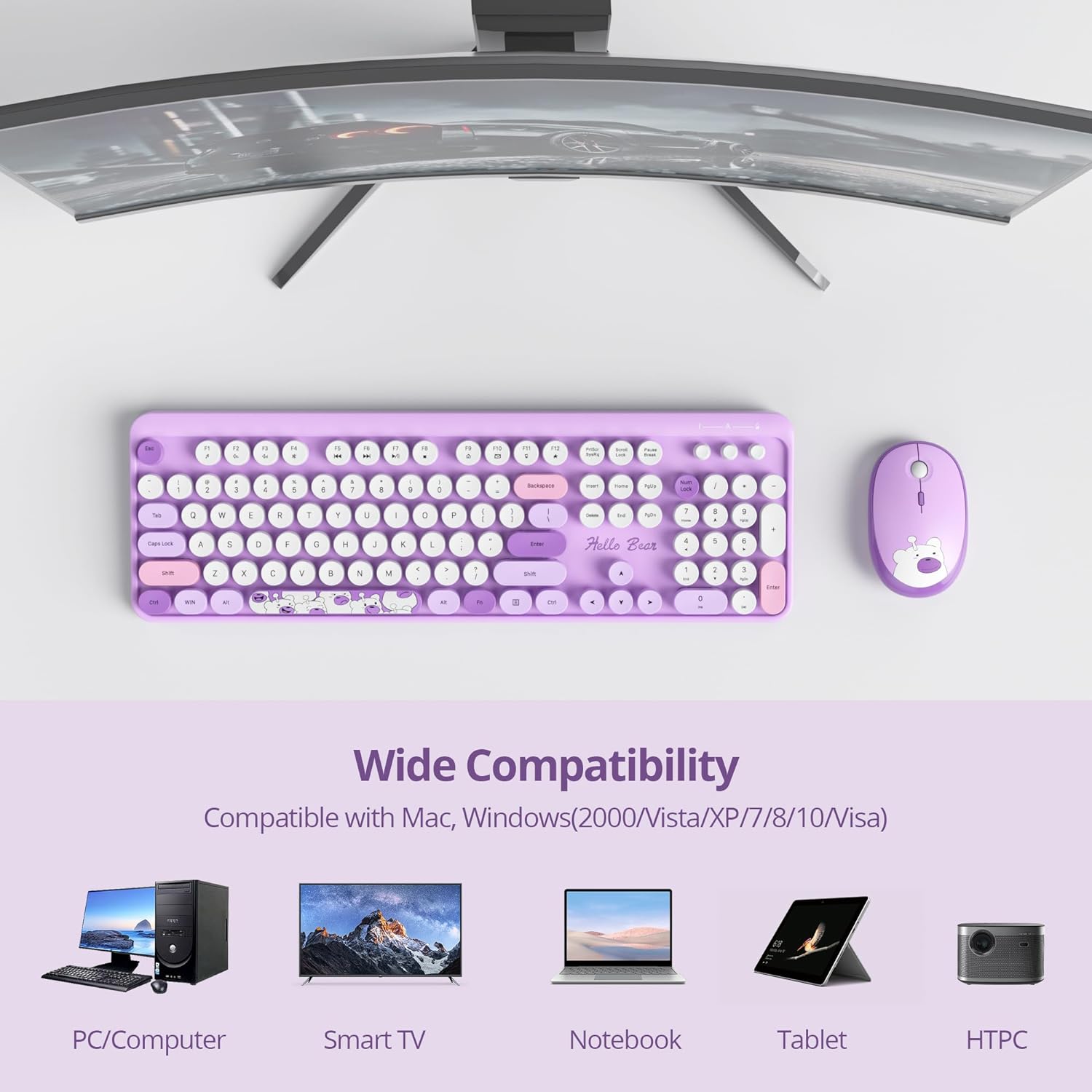 Ergonomic 2.4G Plug and Play W - Laptop Accessories Combo ulasan dan harga