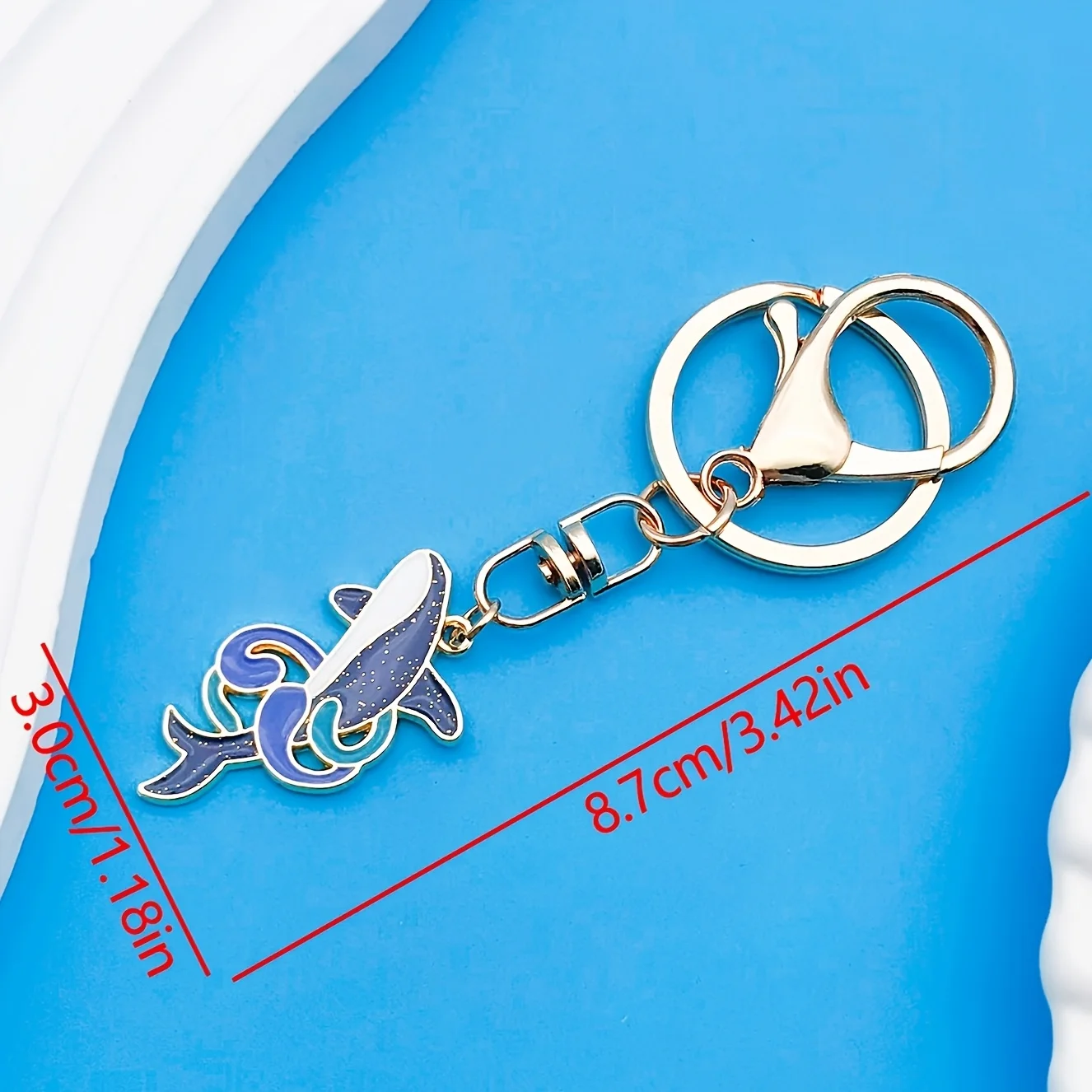 Elegant Whale Keychain in Zinc - Laptop Accessories Design ulasan dan harga