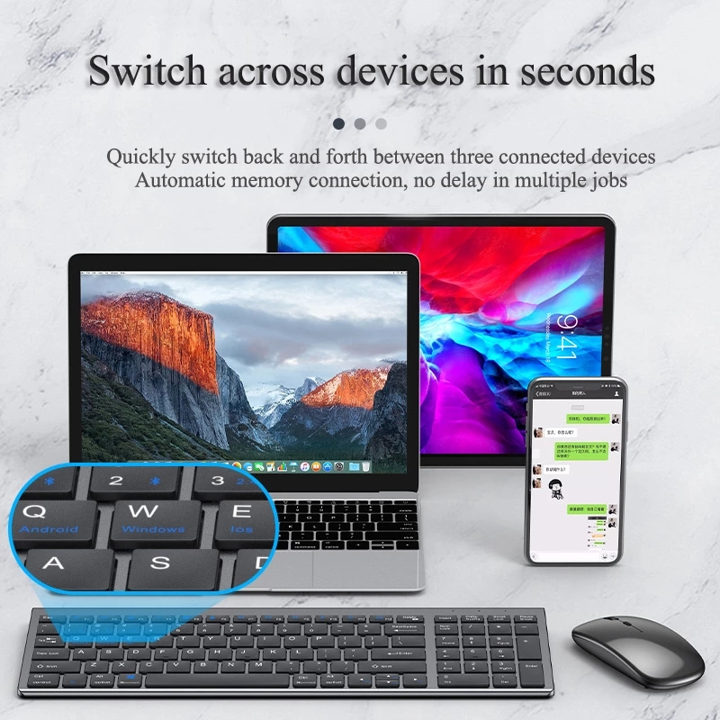 Bluetooth 5.0 & 2.4G Wireless  - Laptop Accessories Combo ulasan dan harga