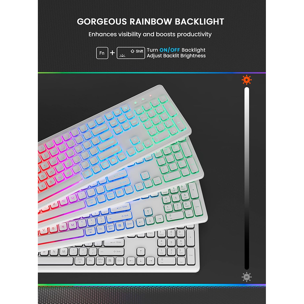Backlit Wireless Keyboard and  - Laptop Accessories Combo ulasan dan harga